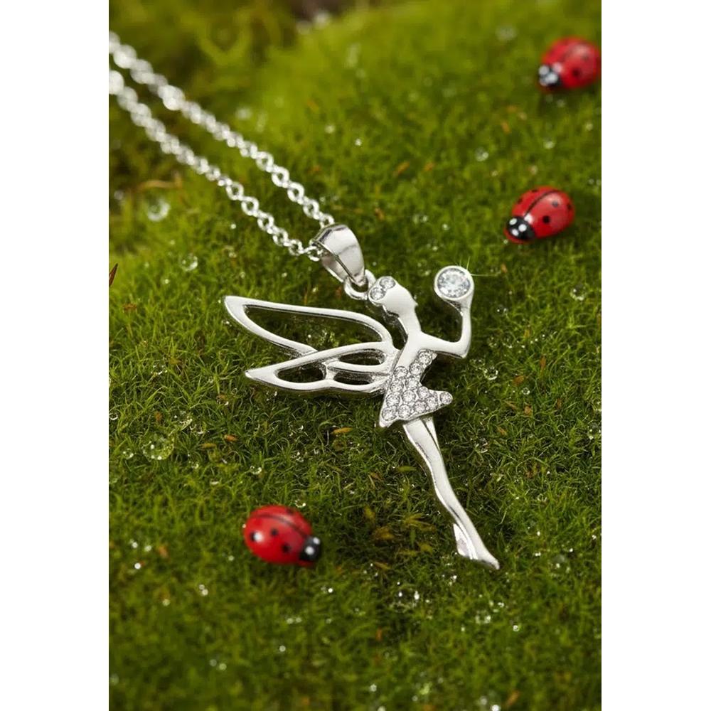 Кулон Tinkerbell в белом золоте, украшенный кристаллами Swarovski 5