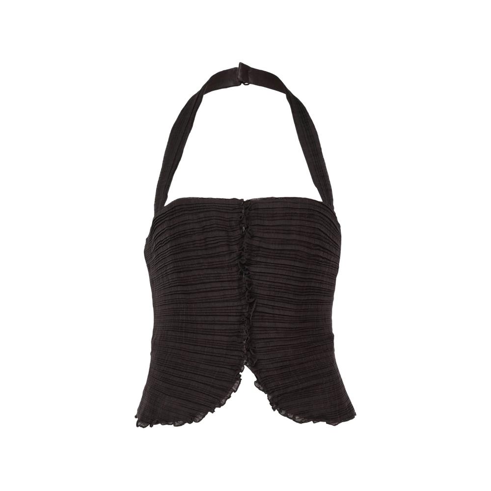 plissé halterneck top 1