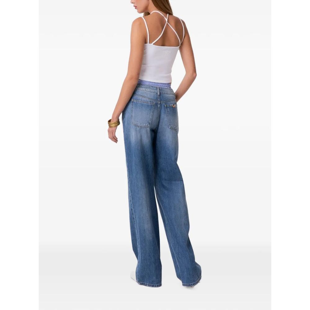 distressed drawstring-waist jeans 2
