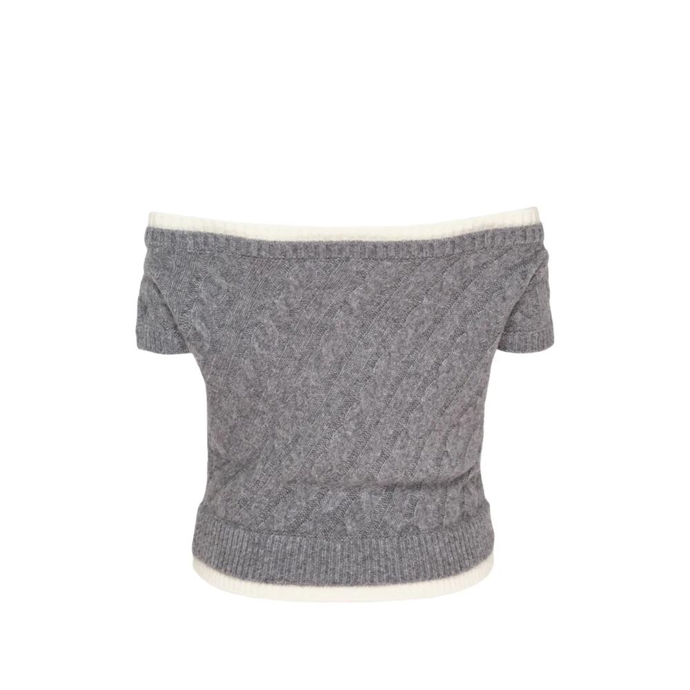 cable-knit bow-detail top 2