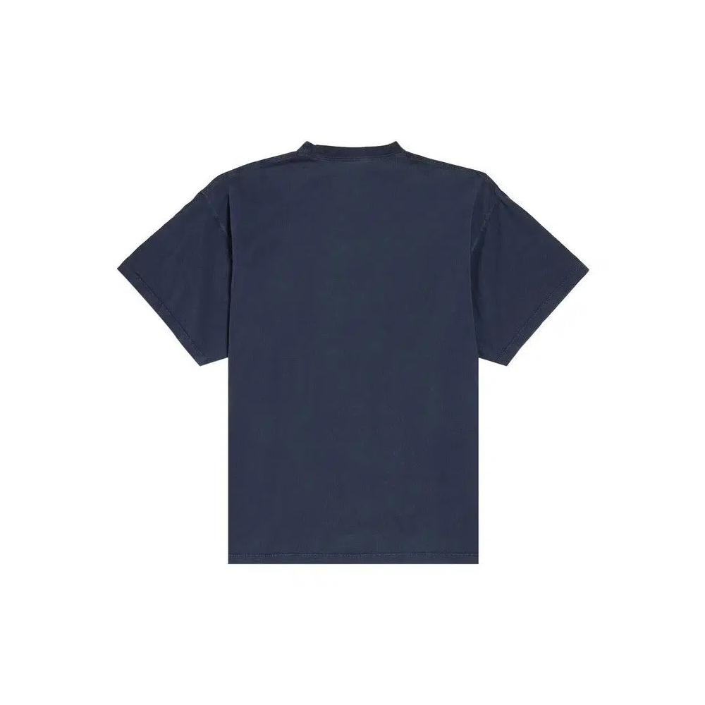 Топы Balenciaga Oversized T-Shirt 'Вымытый темно-синий/Белый' 2
