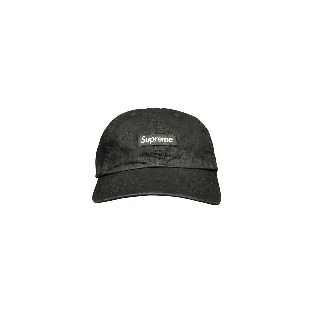 Кепки Supreme Small Box Coated Linen 6-Panel 'Black' 1