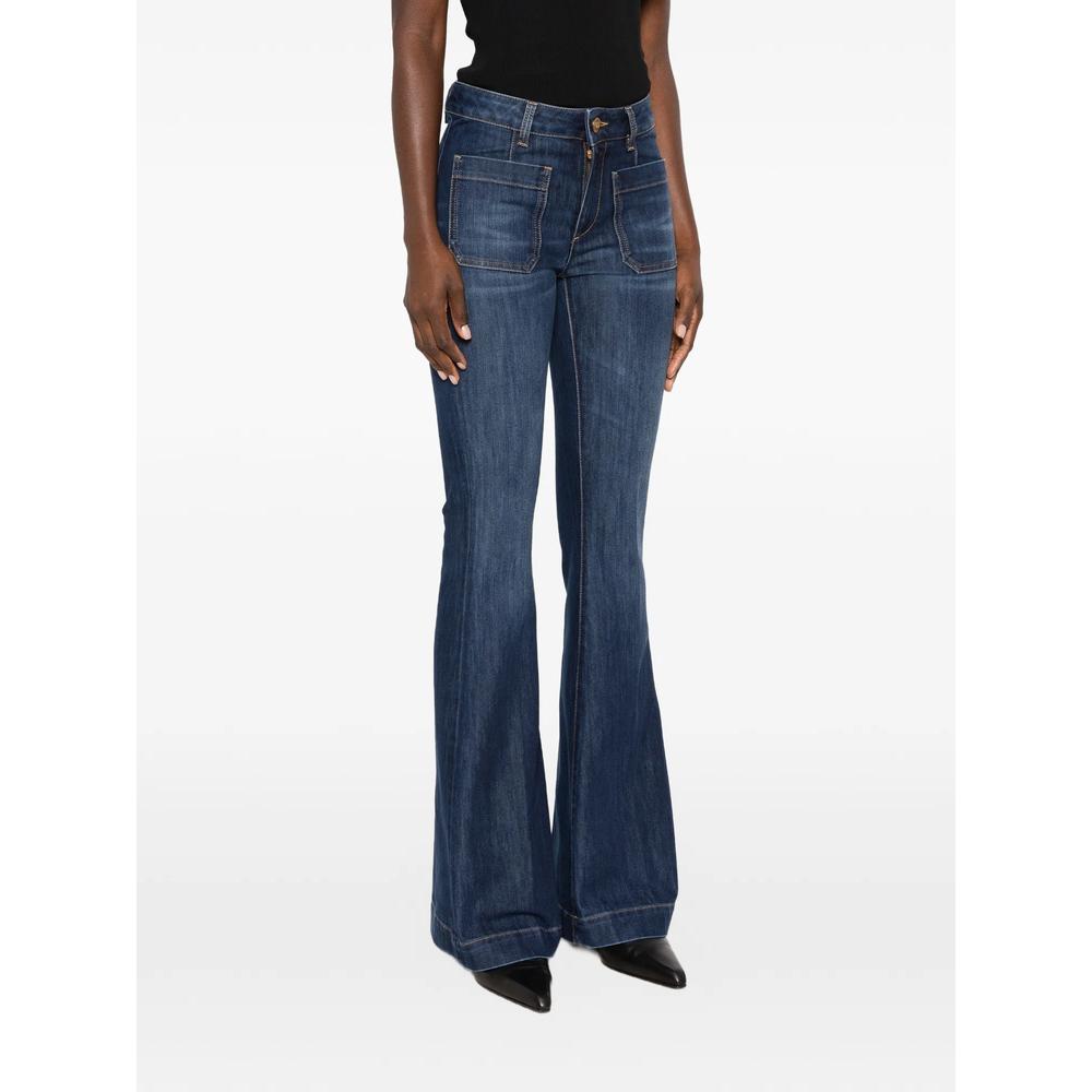 logo-embroidered flared jeans 3