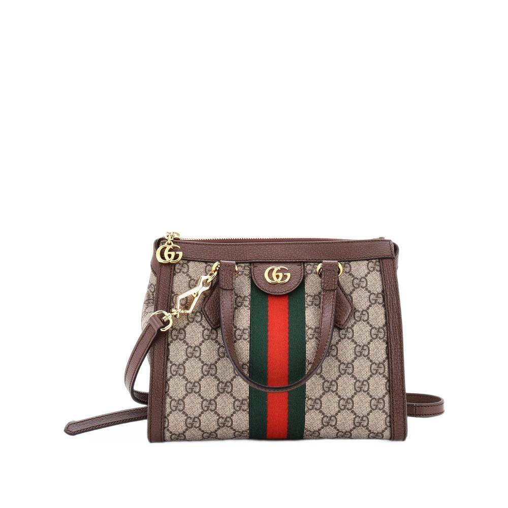 Ophidia Top Handle GG Coated Canvas Small tote bag 1