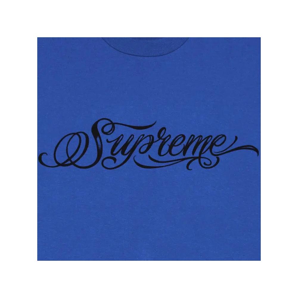 Футболки с коротким рукавом Supreme Script Tee 'Royal' 2
