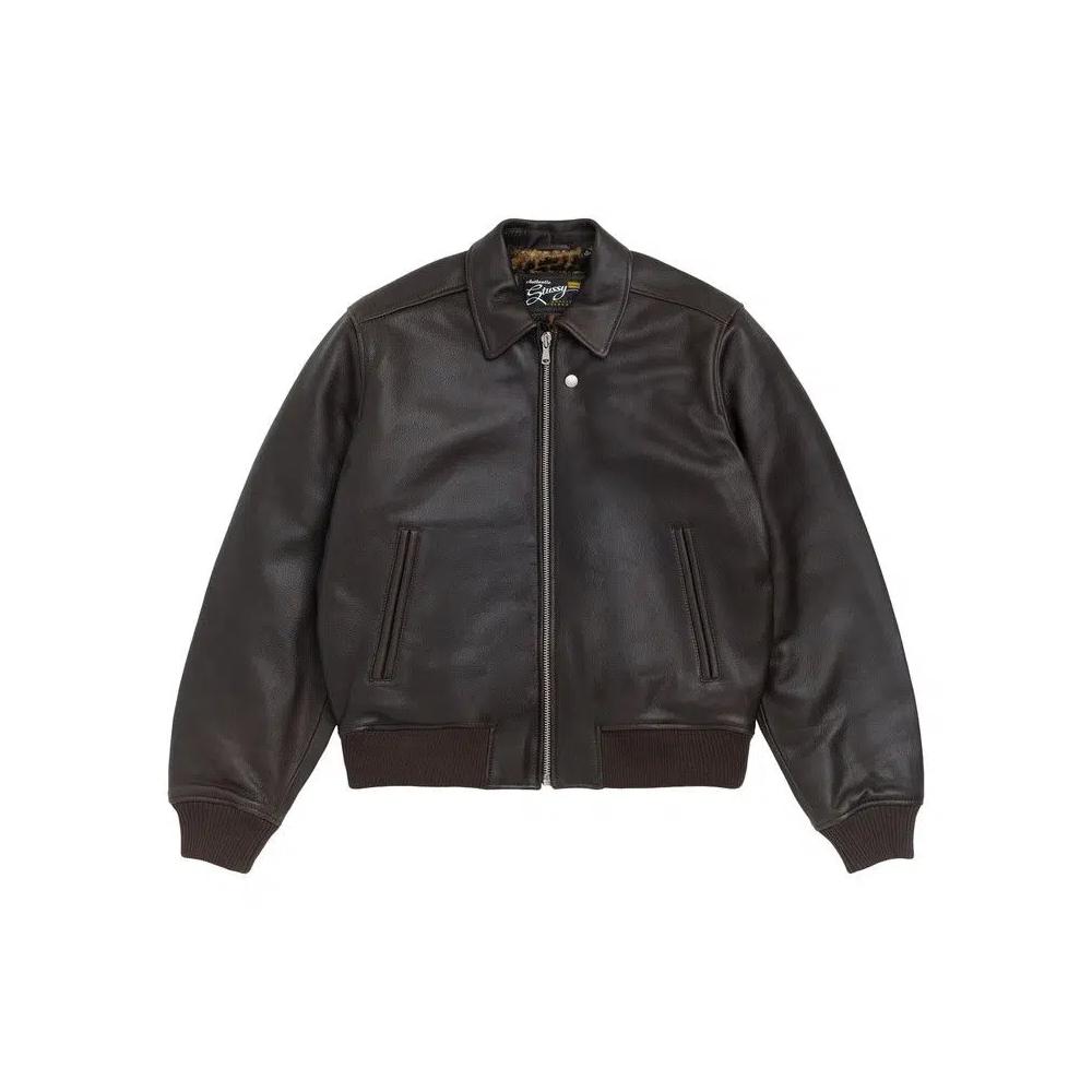 Бомберы Stussy Fur Lined Flight Jacket 'Brown' 2