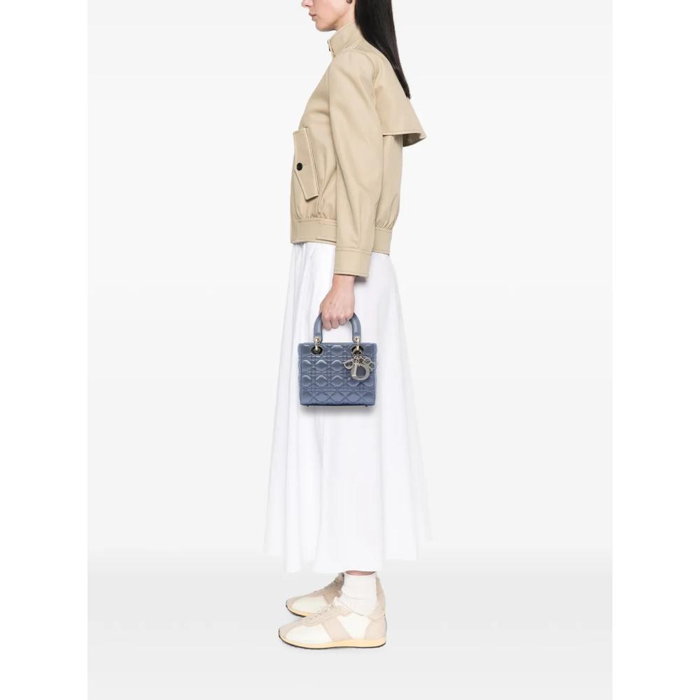 Маленькая сумка-сэтчел Satin Cannage Lady Dior с кристаллами Swarovski (2019 год) 2