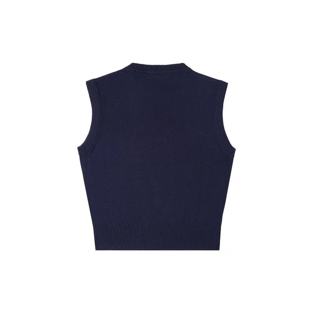 Жилеты Sporty & Rich Signature Logo Knitted Vest 'Dark Navy/White' 2