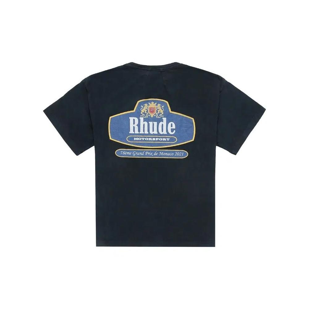 Футболки Rhude Racing Crest Tee 'Black' 2