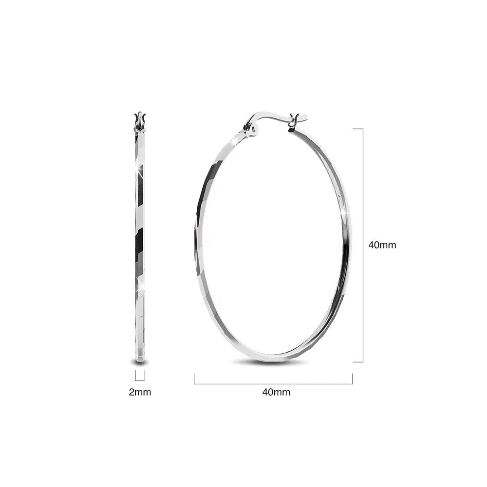 Серьги-кольца Sophia из стерлингового серебра 925 6