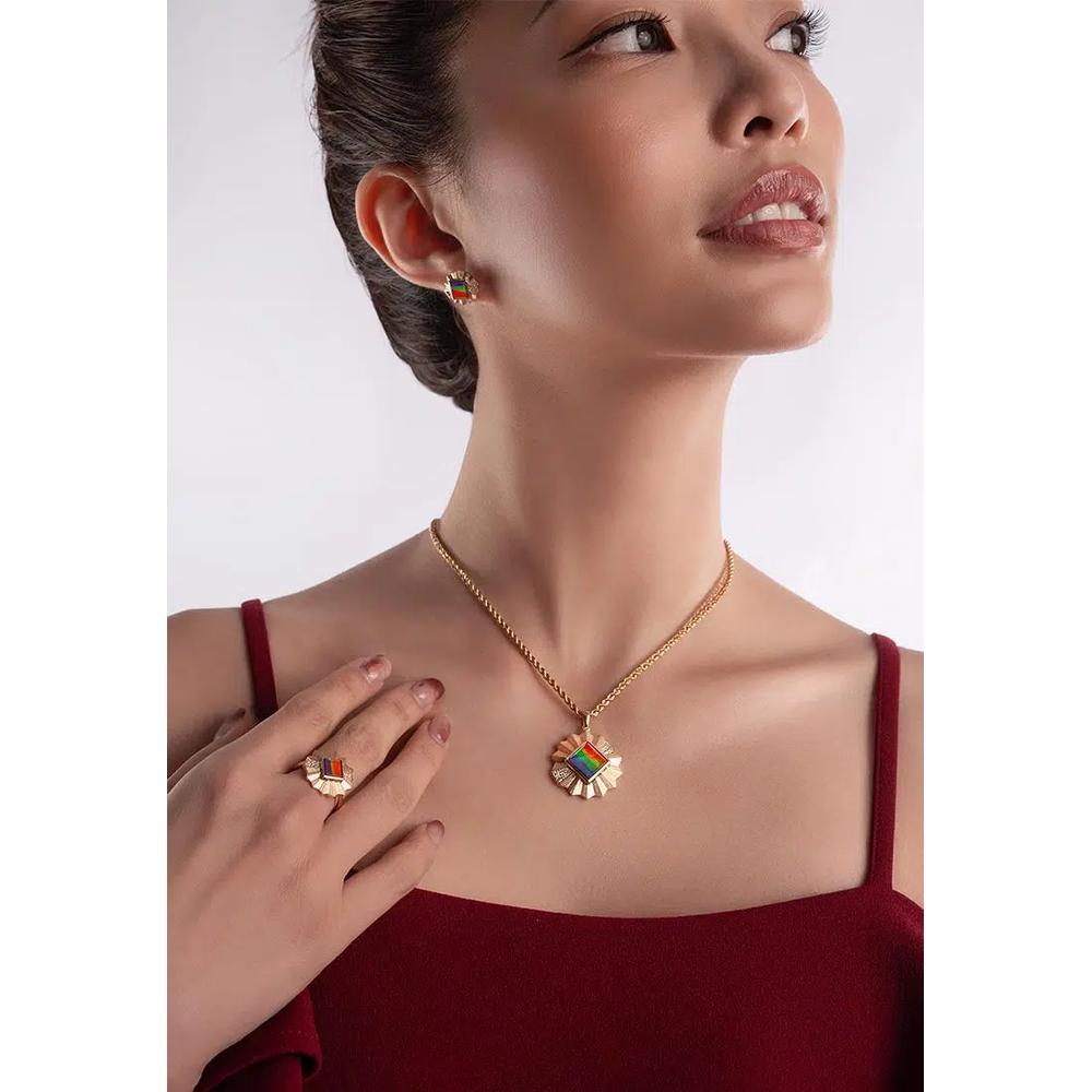 Amour Fleur 18K золотая подвеска 160 4