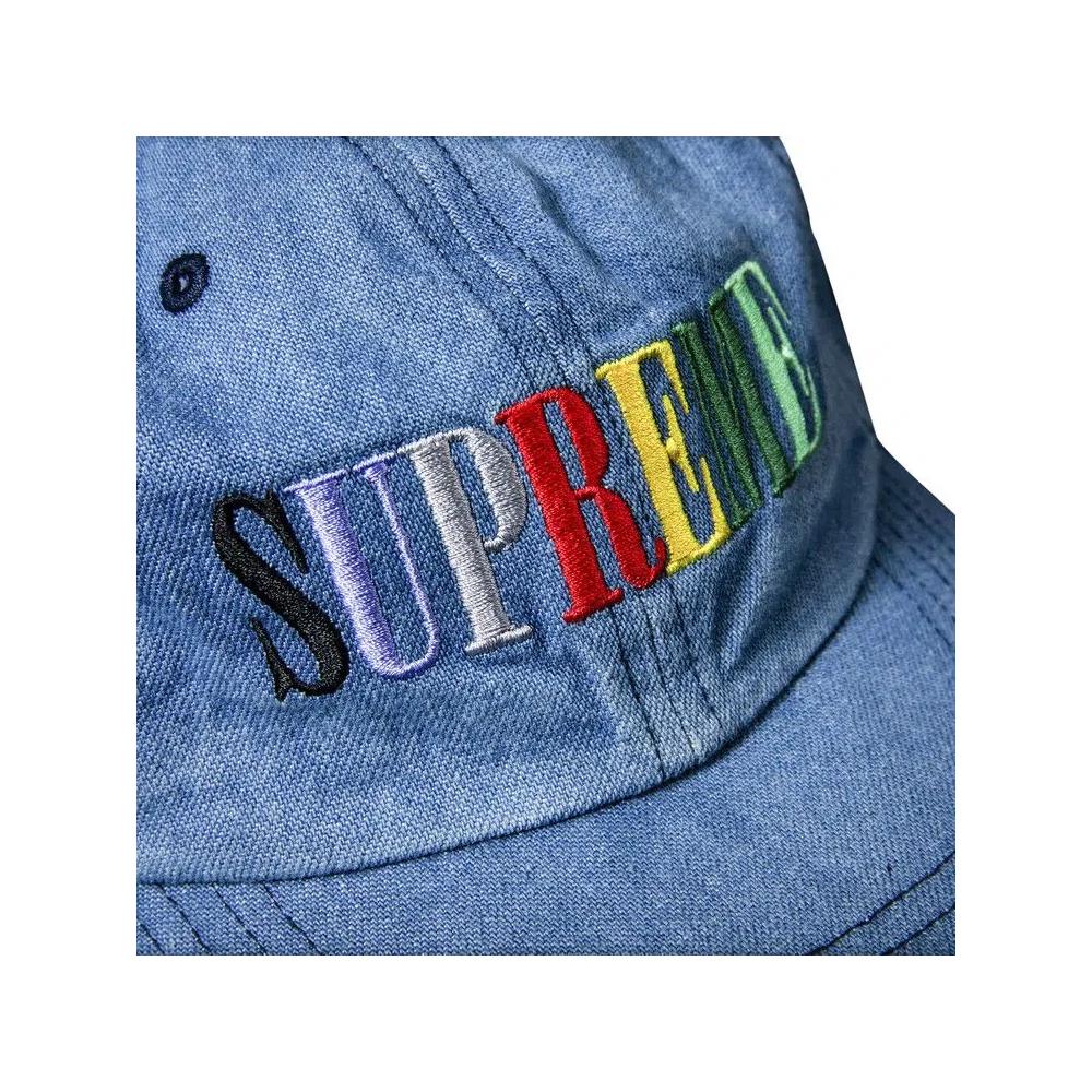 Снэпбэки Supreme Multi Color Logo 6-Panel 'Light Denim' 3