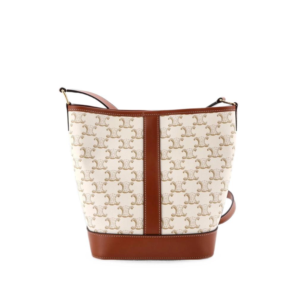 Triomphe Coated Canvas Small bucket bag 4