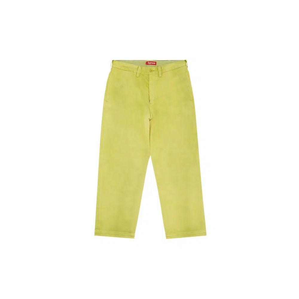 Брюки Supreme Chino Pant 'Вымытый зеленый' 1
