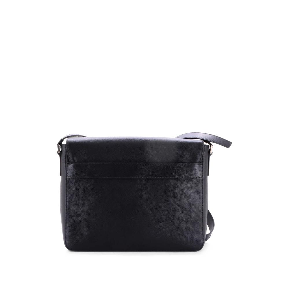 Logo Flap Messenger Bag Saffiano Leather Medium crossbody bag 2