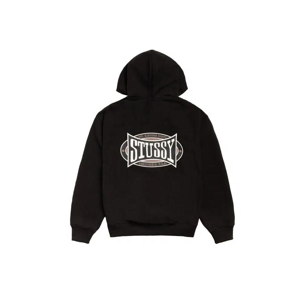 Толстовки на молнии Stussy Champion Oval Zip Hoodie 'Black' 2