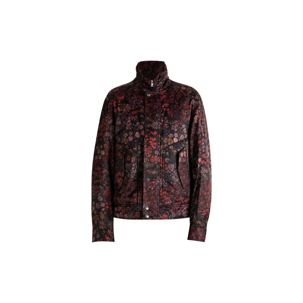 Пальто Dries Van Noten Mini Floral Print Coat 'Фиолетовый' 1