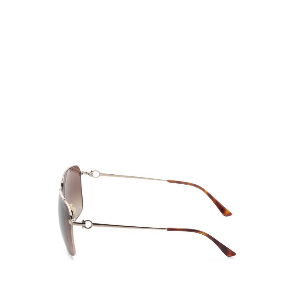 Gancini-detail geometric-frame sunglasses 2