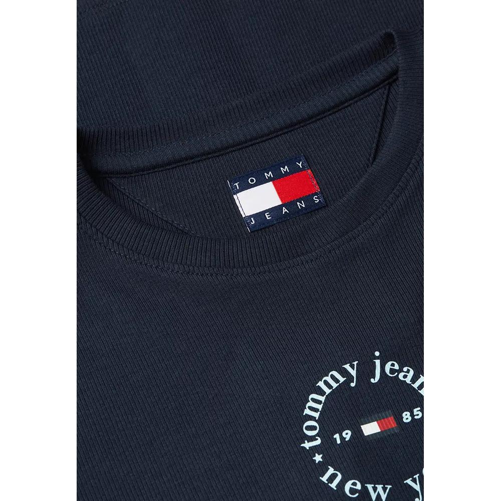 Базовое лого облегающее ребристое трикотажное футболка - Tommy Jeans 6