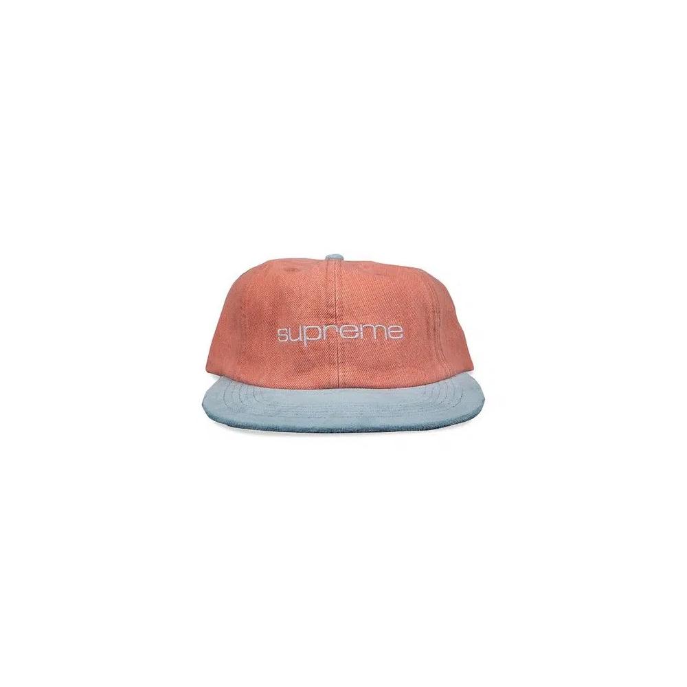 Бейсболки Supreme Denim Suede Compact Logo 6-Panel 'Розовый' 1