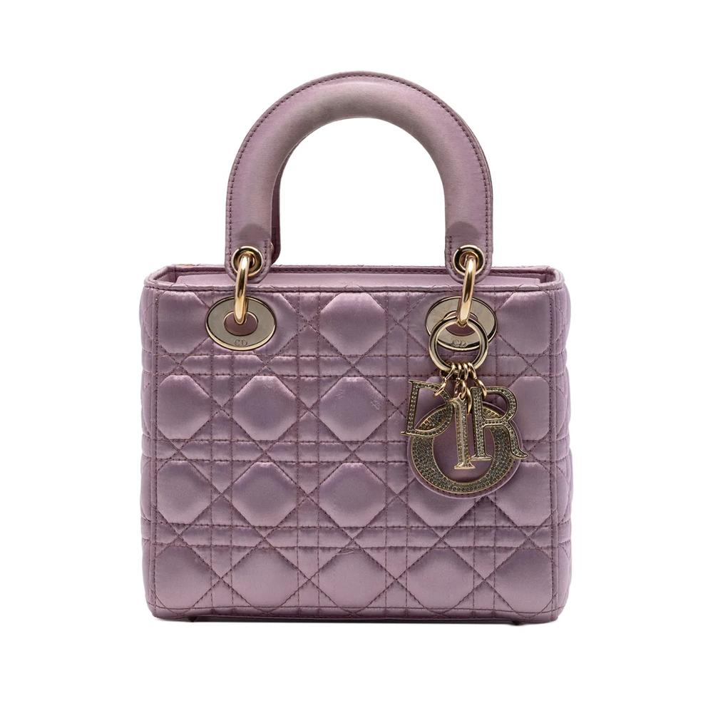 Маленькая сумка-сэтчел Satin Cannage Lady Dior с кристаллами Swarovski (2019 год) 1