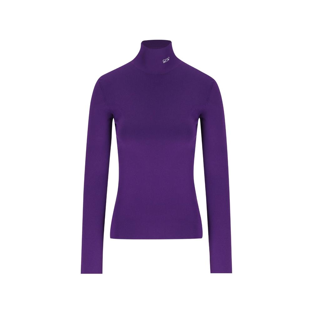 Anagram-embroidered high-neck sweater 1
