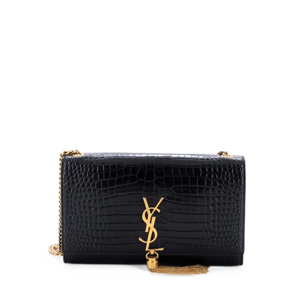 Classic Monogram Tassel Crocodile Embossed Leather Medium crossbody bag 1