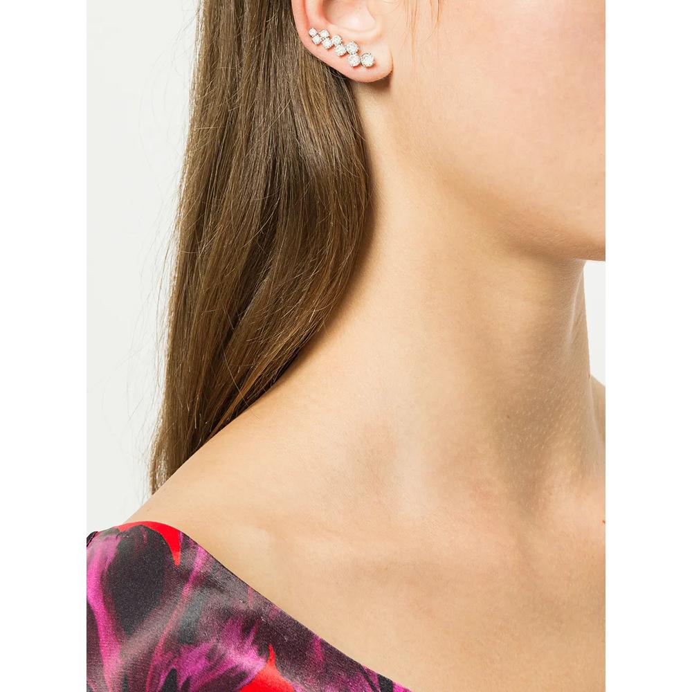 18kt white gold EVA diamond ear cuff 2