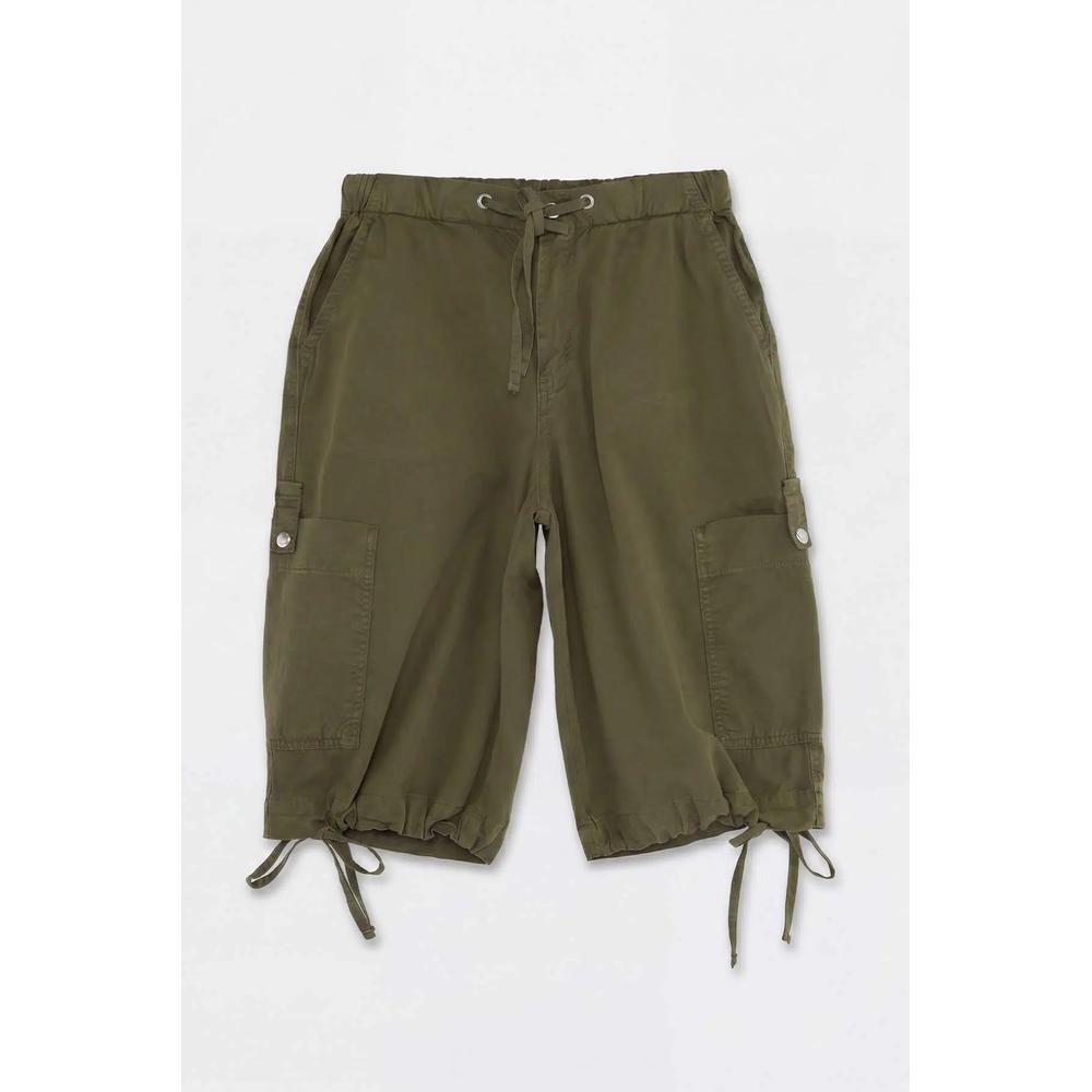 Хаки 100% хлопок джинсовые бермуды с деталью кармана Twoss26Sr00126 7