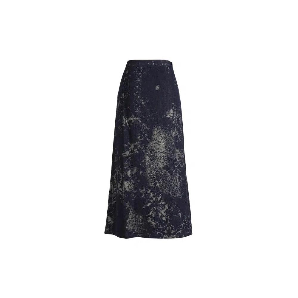 Юбки Y's On-F Cut Out Skirt 'Navy' 2