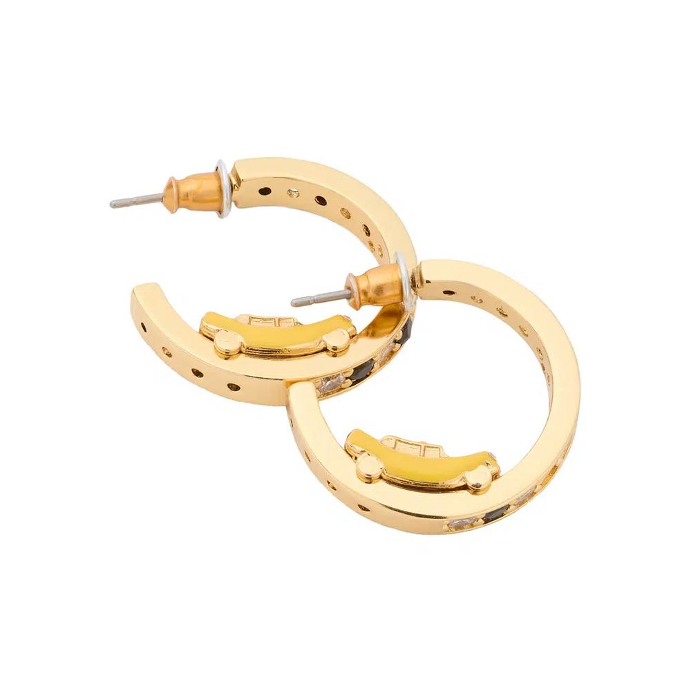 Серьги-кольца Hit The City Taxi Hoops Earrings in Yellow Multi KK016 3