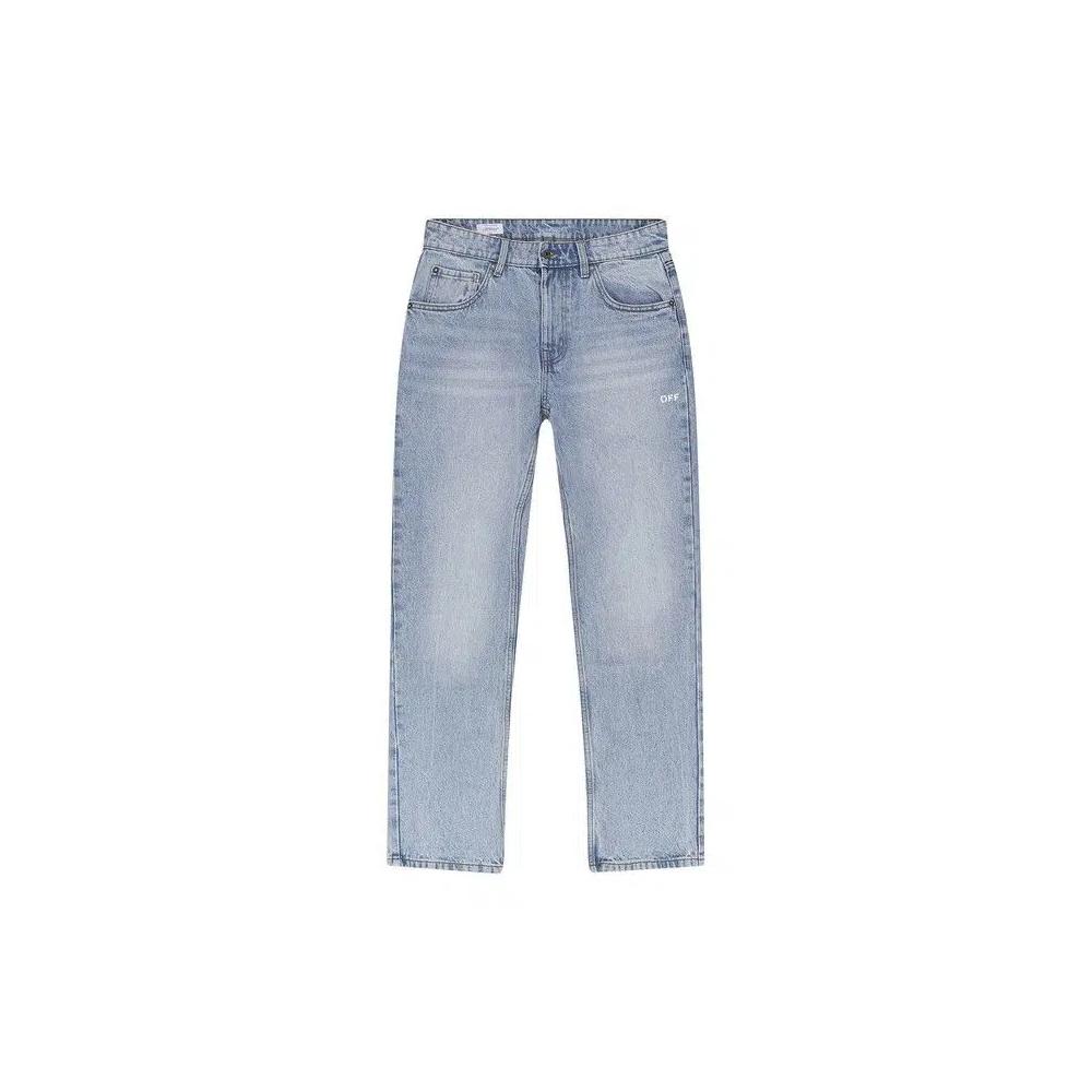 Джинсы Off-White Relaxed Fit Spray Arrow Jeans 'Light Indigo' 1
