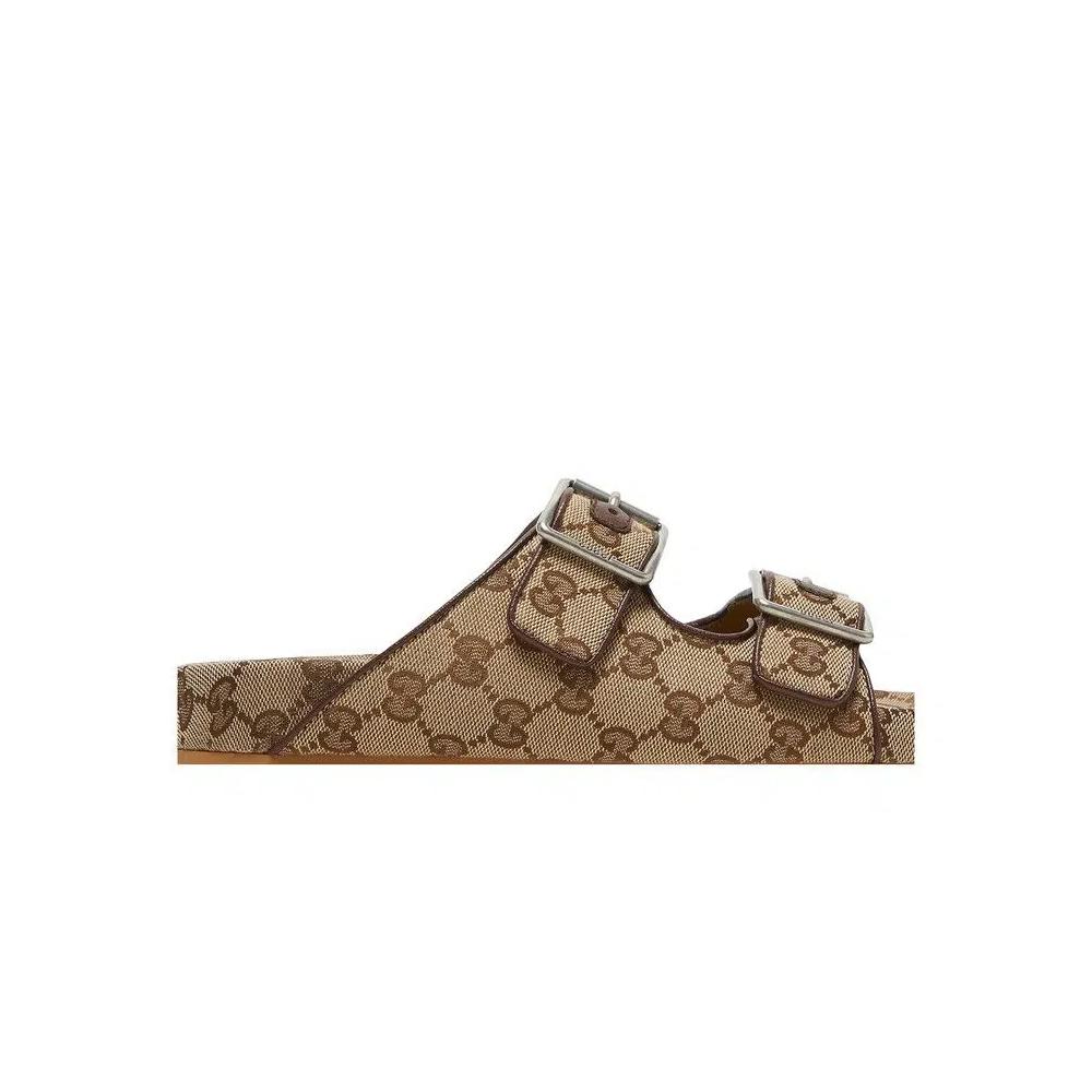 Сланцы Gucci Slide Sandal Strap 'Beige Monogram' 2