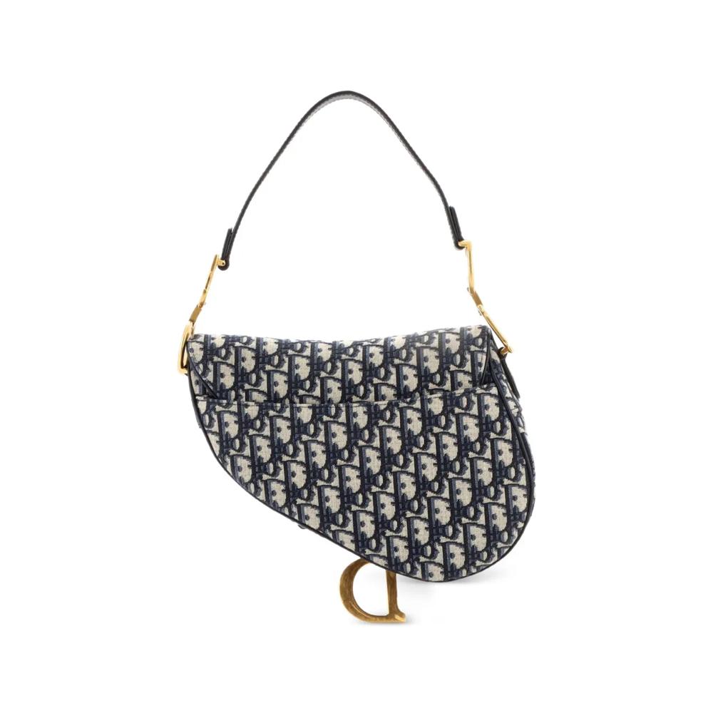 Сумка на плечо Saddle Handbag Oblique из канваса среднего размера 2