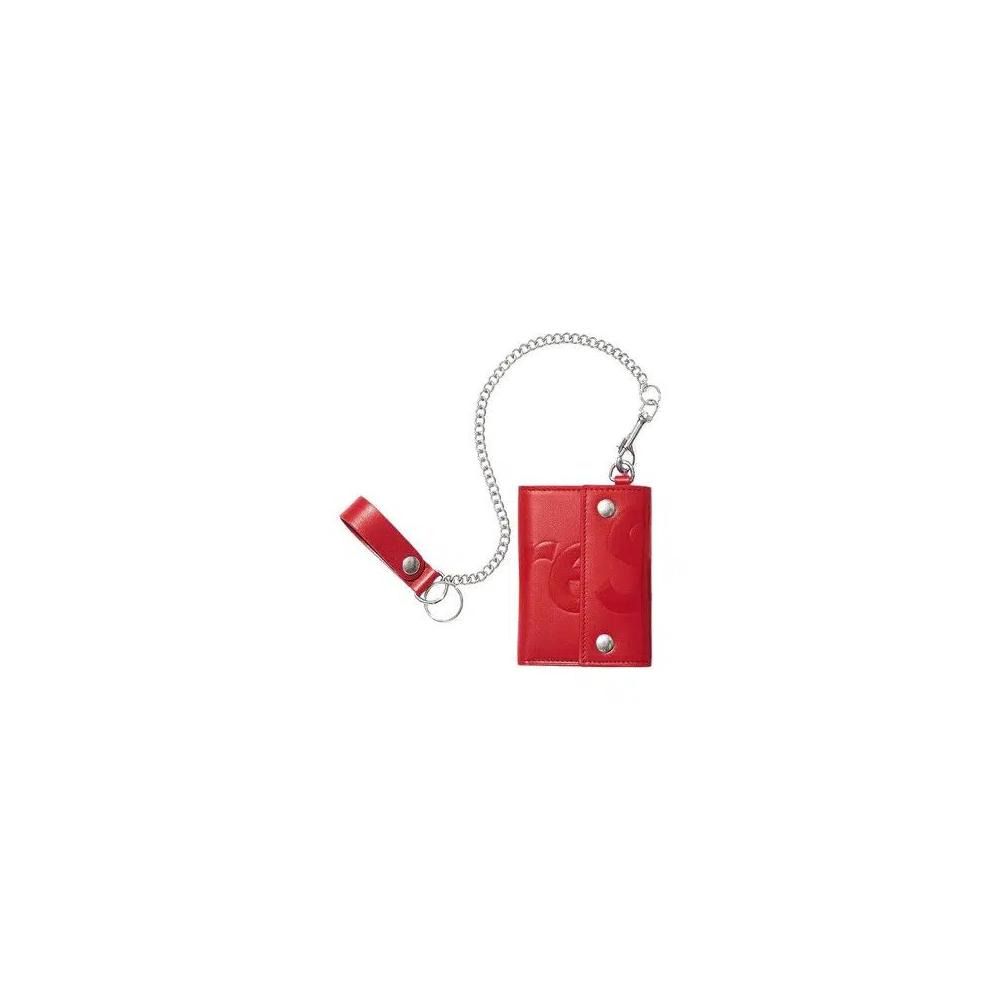 Кошельки Supreme Leather Chain Wallet «Красный» 1