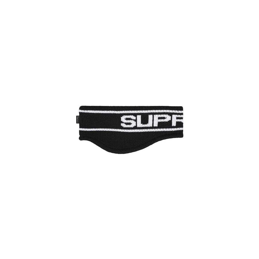 Головные уборы Supreme Contrast Logo Headband 'Черный' 1