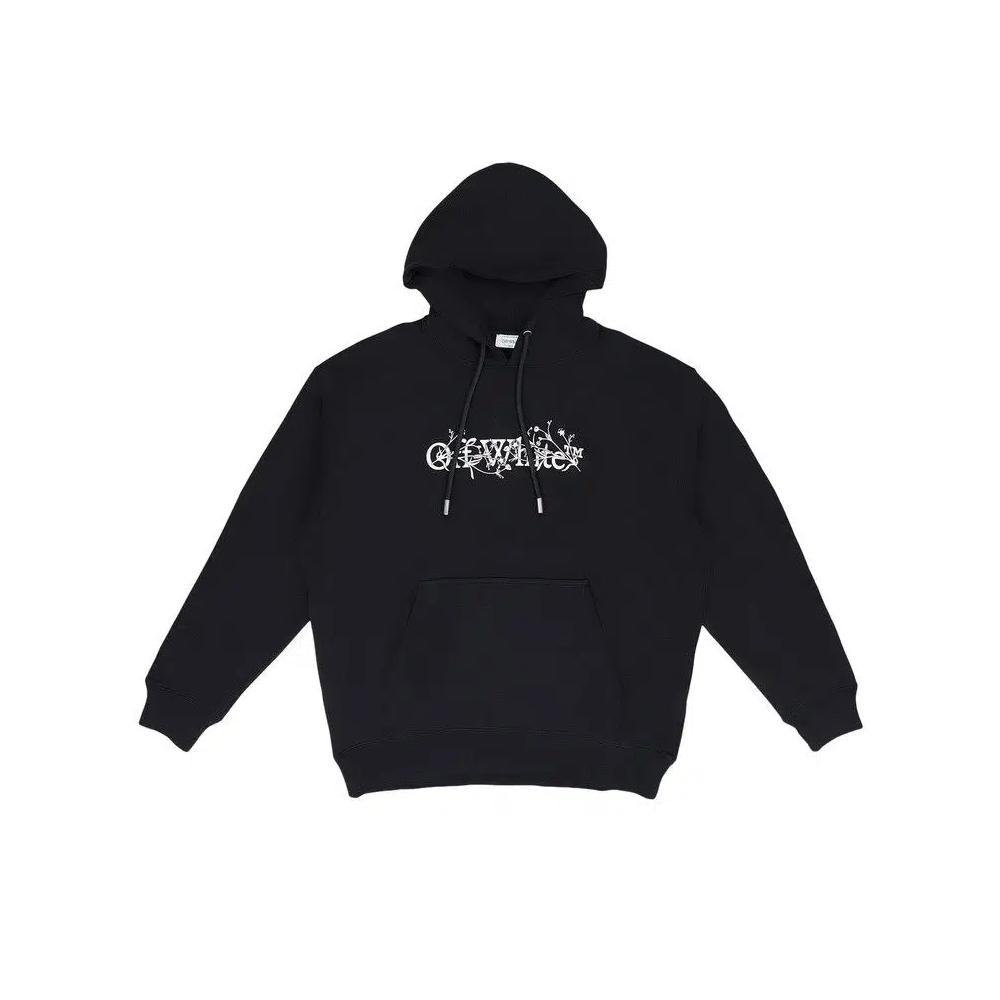 Худи Off-White Bookish Flower Skate Hoodie 'Black/White' 1