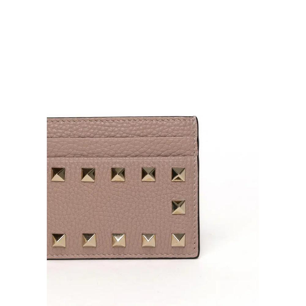 Картхолдер Rockstud из зернистой телячьей кожи 2