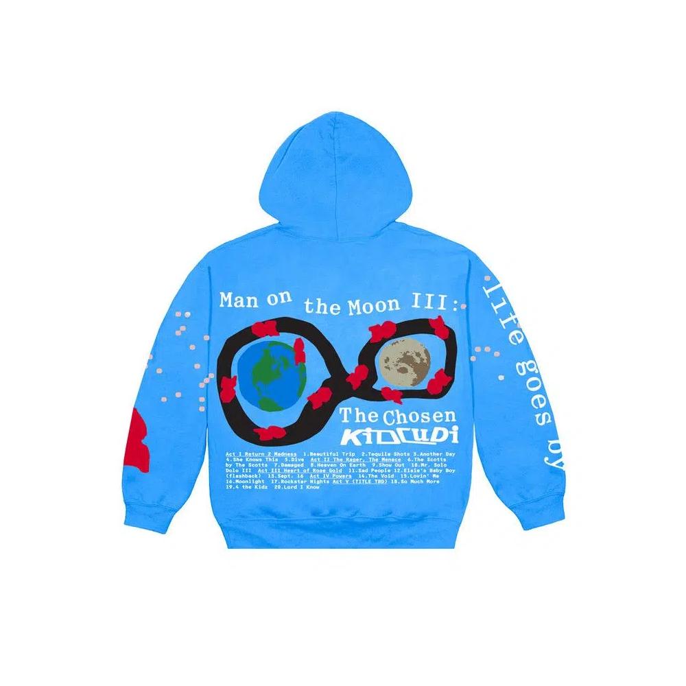 Худи Cactus Plant Flea Market x Kid Cudi For MOTM III Life Goes By Hoodie 'Blue' 2