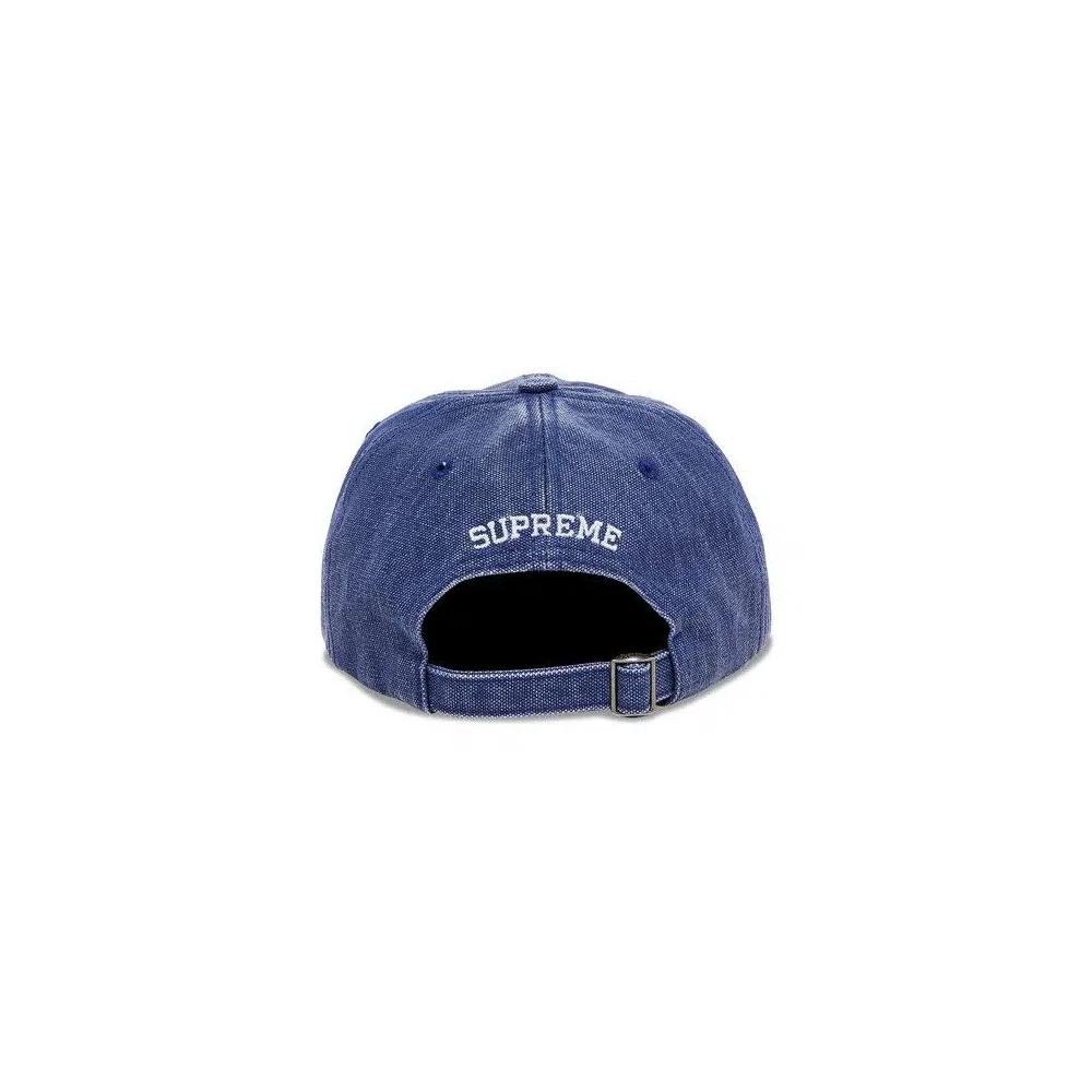 Снэпбэки Supreme Pigment Canvas S Logo 6-Panel 'Темно-синий' 4
