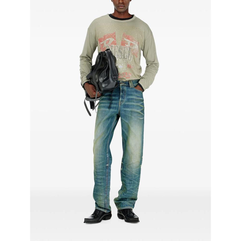 crystal-embellished distressed long-sleeve T-shirt 2