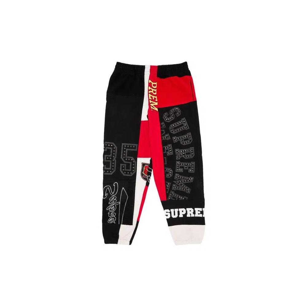 Спортивные штаны Supreme Patchwork Sweatpant 'Black' 1