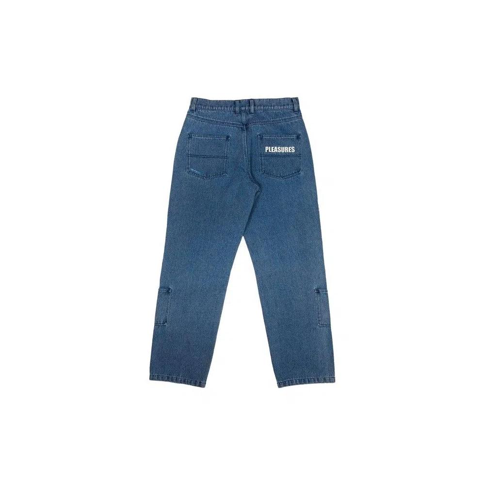 Брюки Pleasures Floral Ultra Double Knee Pants 'Indigo' 2