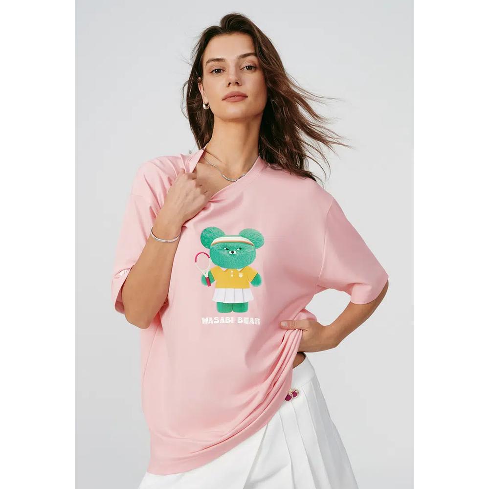 K-SWISS X WASABI BEAR УНИСЕКС СВОБОДНАЯ ФУТБОЛКА С ЛОГОТИПОМ 3