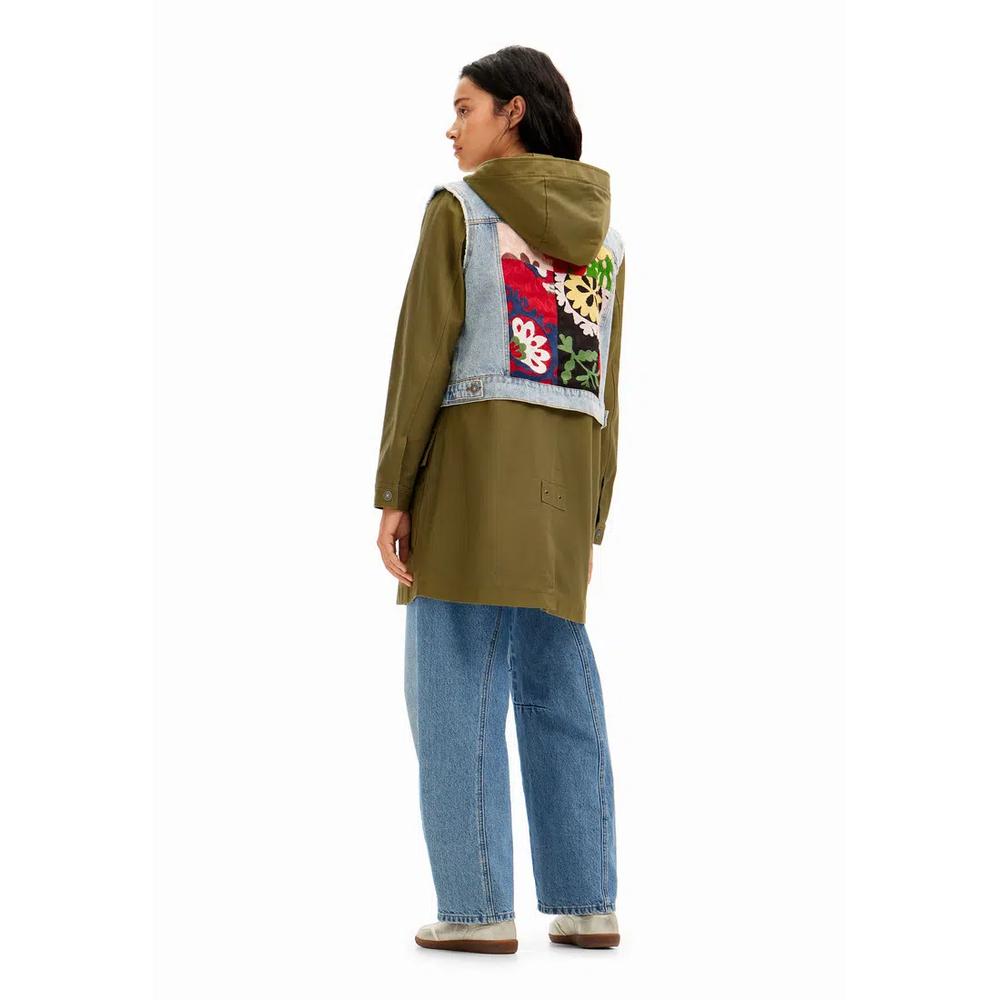 Desigual Woman 2-в-1 вышитая гибридная парка. 2
