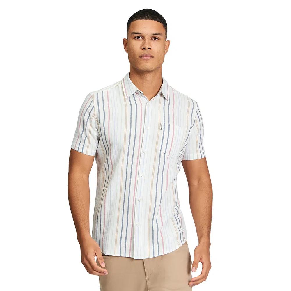 Рубашка с коротким рукавом и текстурной полоской 1