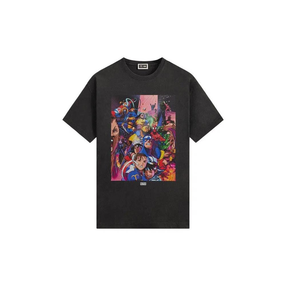 Футболки Kith x Marvel vs. Capcom Heroes Vs. Street Fighter Vintage Tee 'Black' 1