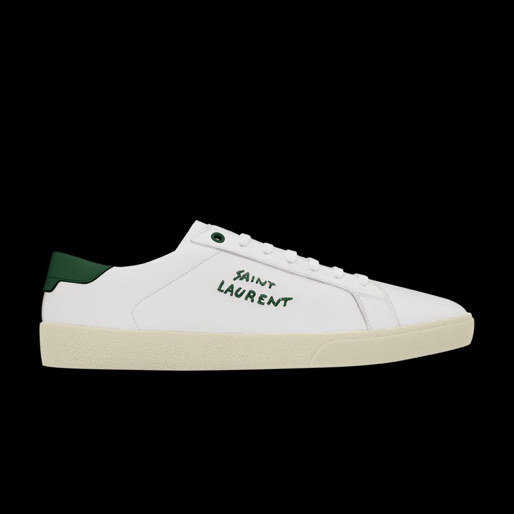 Кроссовки Saint Laurent SL-06 Court Leather 'White Dark Basil' 1