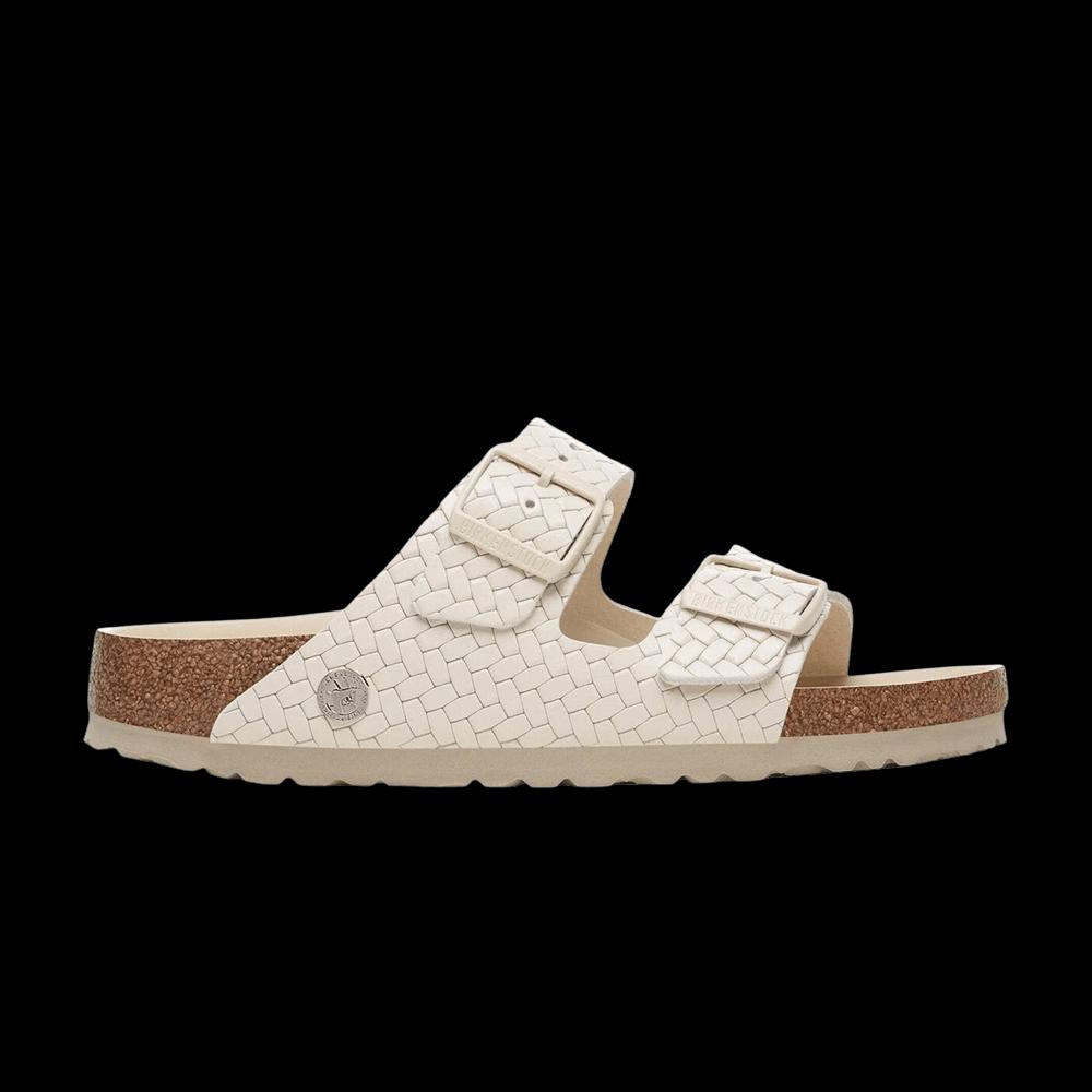 Кроссовки Birkenstock Arizona Leather Woven Sandal 'Emboss Ecru' 1