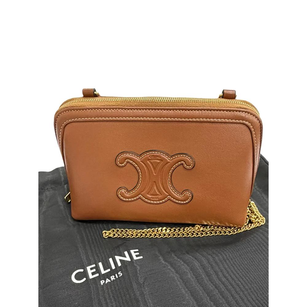 Сумка через плечо Cuir Triomphe Clutch on Chain (2022 год) 2